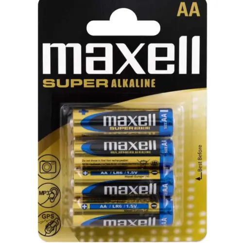 BATERI SUPER ALKALINE MAXELL LR-6 SUPER 4PK BLIST