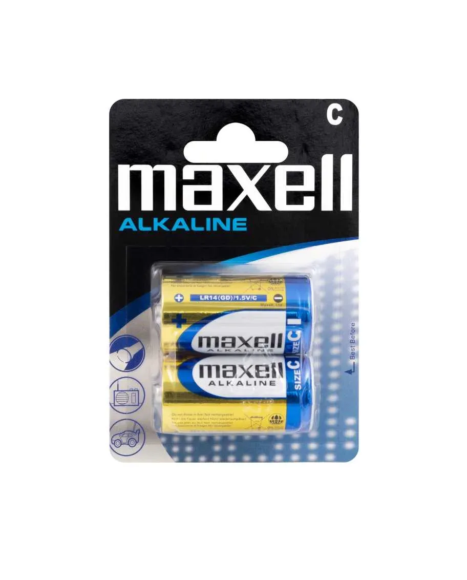 BATERI ALKALINE MAXELL LR-14 2PK BLISTER ALKALINE