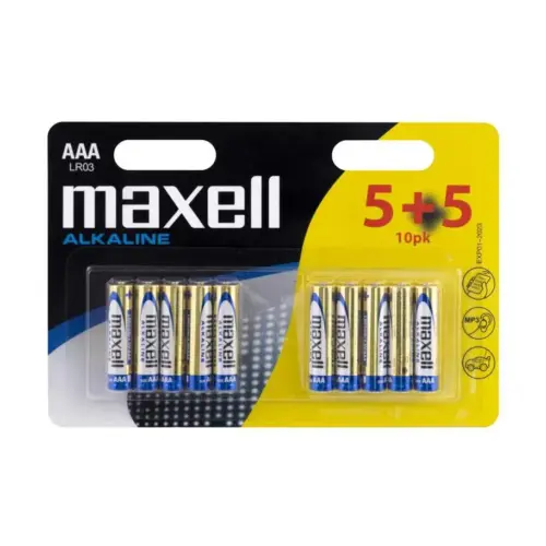 BATERI ALKALINE MAXELL LR03 10PK (5+5)
