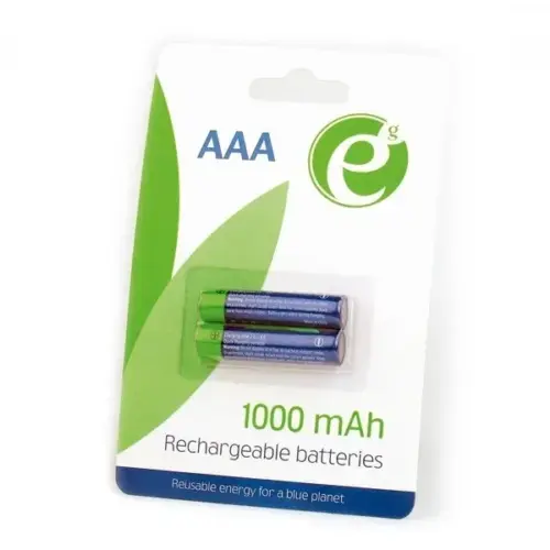 GEMBIRD Ni-MH rechargeable AAA batteries, 1000mAh, 2pcs blister pack | EG-BA-AAA10-01