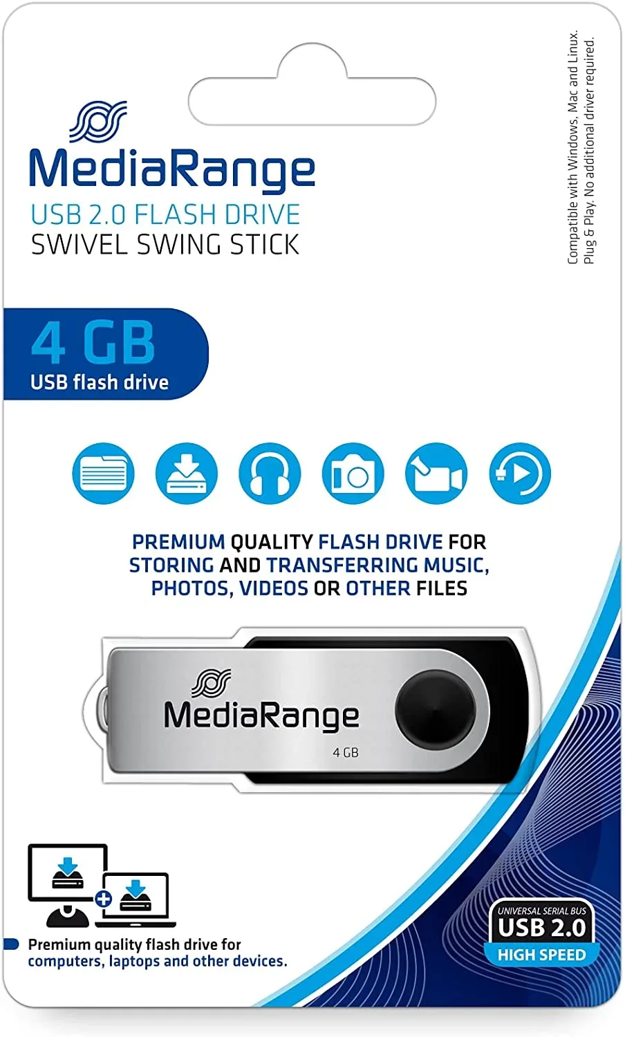 USB MEDIARANGE MR907 4GB