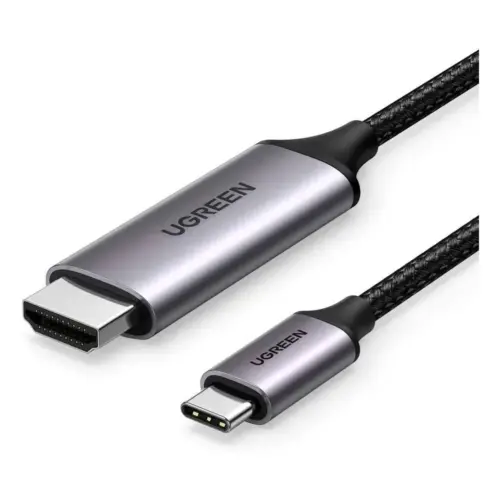 UGREEN USB-C TO HDMI MALE TO MALE CABLE ALUMINUM SHELL 1.5M (GRAY BLACK)
