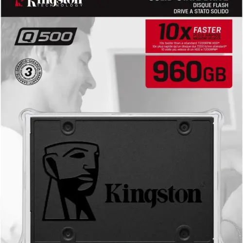 SSD KINGSTON A400 2,5 960GB SATA3 RW: 500/450MB/S, TLC, 300TBW