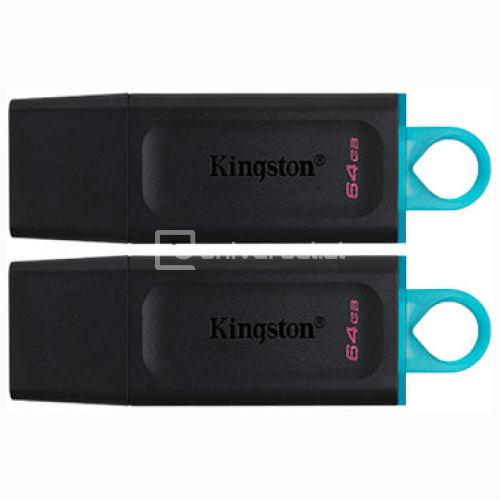 USB KINGSTON DT EXODIA 64GB USB 3.0 (2PCS) USB3.2 GEN1, BLACK+TEAL
