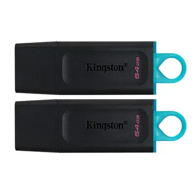 USB KINGSTON DT EXODIA 64GB USB 3.0 (2PCS) USB3.2 GEN1, BLACK+TEAL