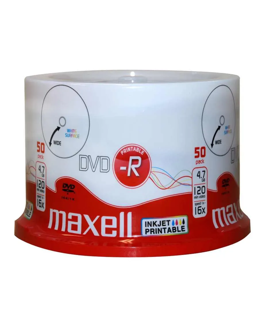 DISC-DVD Maxell DVD-R 47 16X 50S PR-W M/USE
