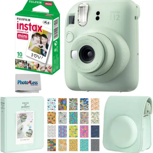 Bundle Camera Instax Mini 12 Mint Green