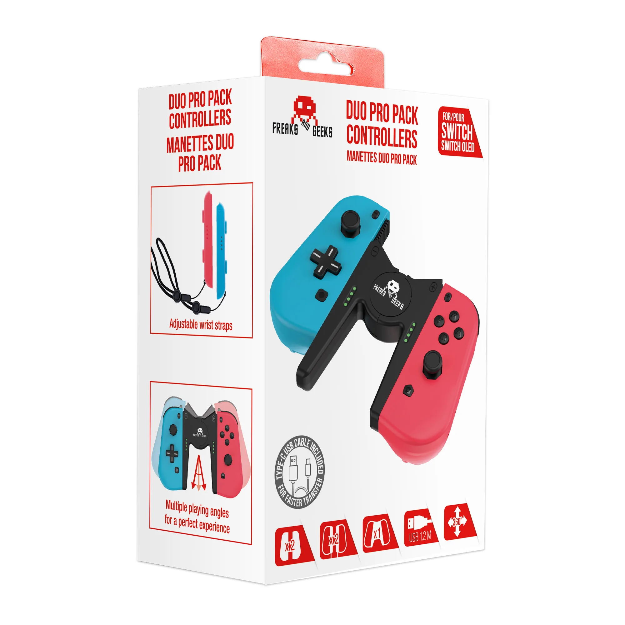 Duo Pro Pack Controllers Nintendo Joy-Con Bluetooth Blu/Red