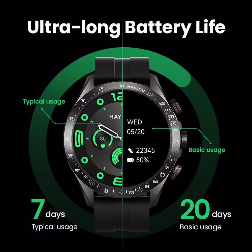 SmartWatch Haylou Solar PRO IPX8 Waterproof Black Solar Pro/LS18-BK - Image 4