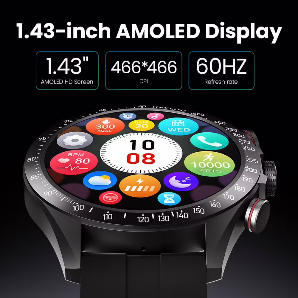 SmartWatch Haylou Solar PRO IPX8 Waterproof Black Solar Pro/LS18-BK - Image 6