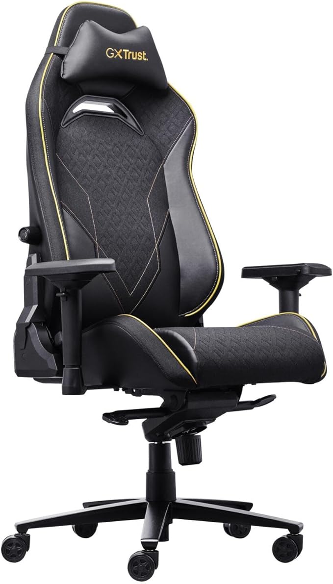 Chair Trust GXT 721 Ruya PRO , Premium Comfortable Gaming Chair , up to 150Kg , Black/Gold , 25186