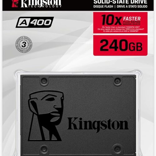 Kingston 240GB A400 SATA 3 2.5" Internal SSD SA400S37/240G - HDD Replacement for Increase Performance