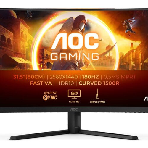 Monitor GAMING AOC CQ32G4VE - G4 SERIES LED, GAMING CURVED, 2560 x 1440,  32'' (31.5'' VIEWABLE)