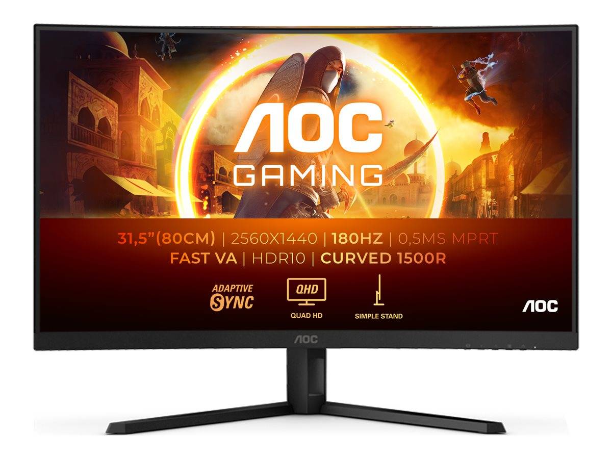 Monitor GAMING AOC CQ32G4VE - G4 SERIES LED, GAMING CURVED, 2560 x 1440,  32'' (31.5'' VIEWABLE)