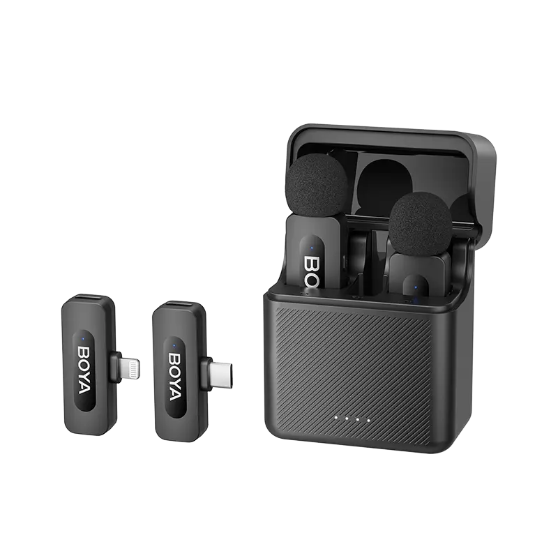 BOYA BY-V3 Combo – Mikrofon Wireless për Android & iPhone, USB-C/Lightning, 2 Persona