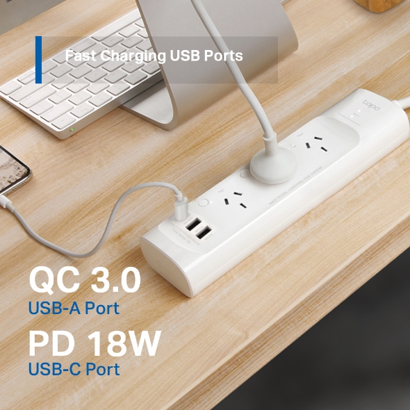 Zgjatues inteligjent TP-Link Tapo P300 Wi‑Fi me 3 priza - Image 3