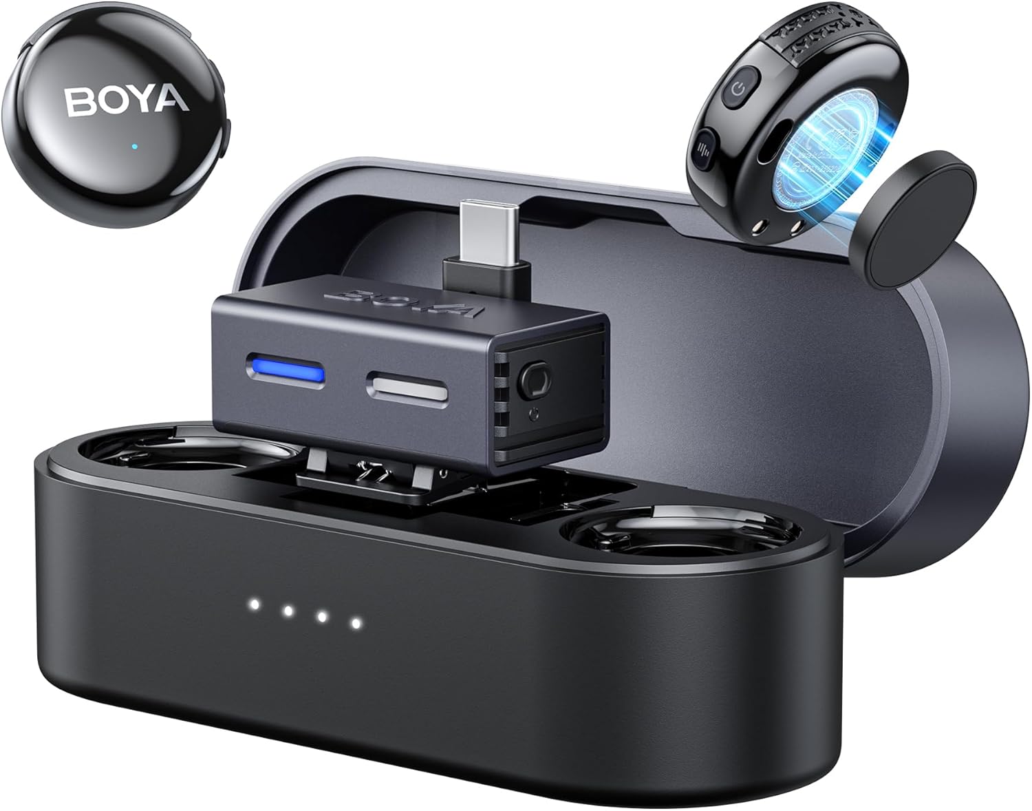 BOYA LINK 3-02 – Mikrofon Wireless me 2 Mikrofona, USB-C & 3.5mm, Charging Box