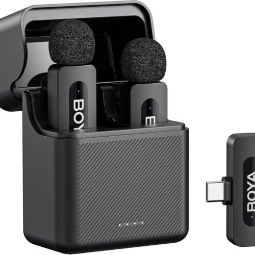 BOYA BY-V30 USB-C – Mikrofon Wireless me Charging Box për Android & Type-C