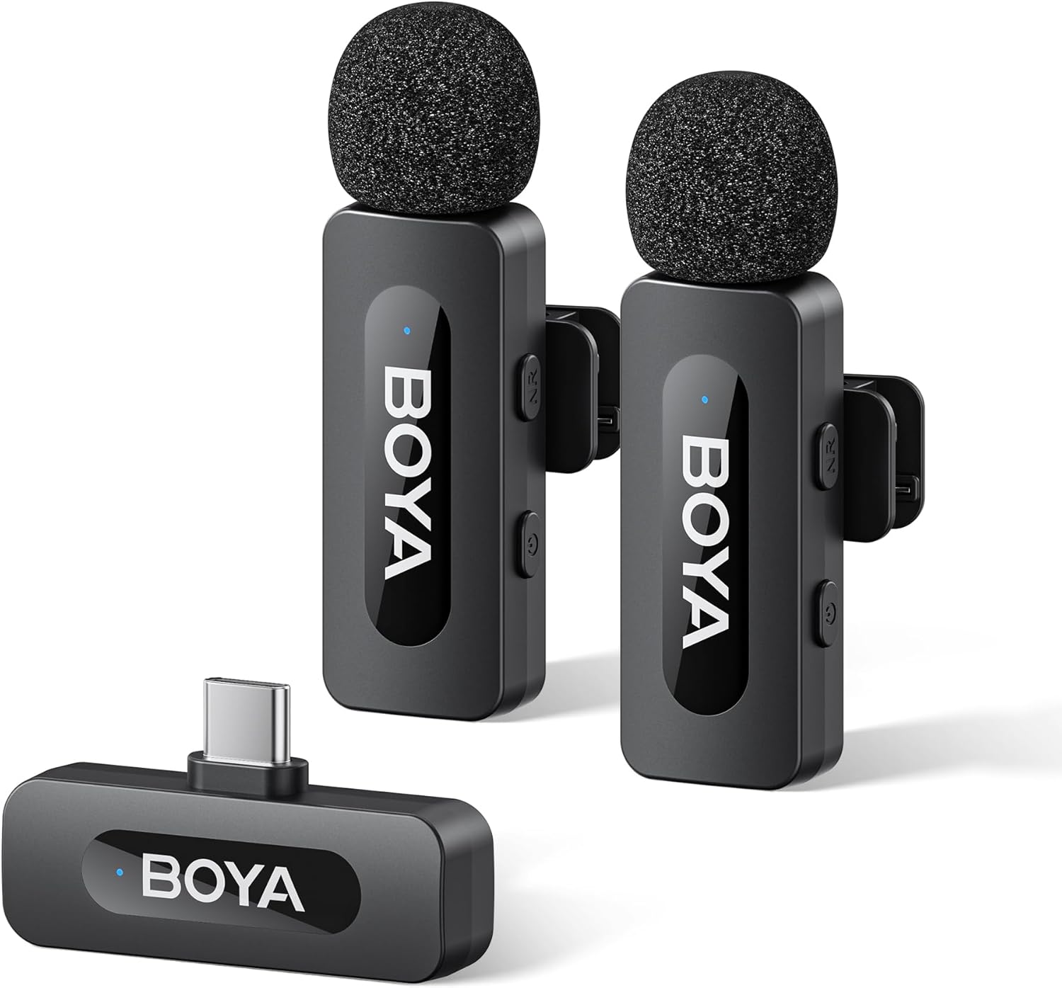 BOYA BY-V20 – Mikrofon Lavalier Wireless për Android USB-C, 2 Persona