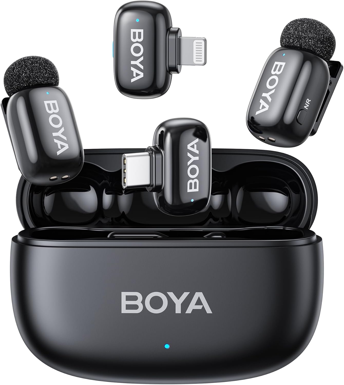 BOYA Mini 2 Lightning & Type-C – Mikrofon Wireless 2.4GHz me 2 Mikrofona dhe AI-ANC
