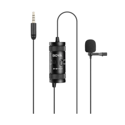 BOYA BY-M1 Pro II – Mikrofon Lavalier Profesional me Kabllo 6m për Kamera & Smartphone