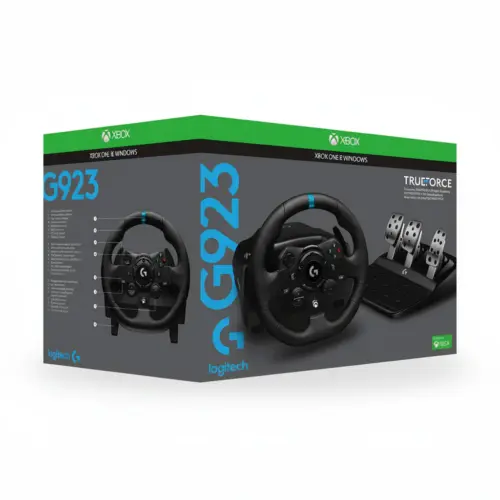 Wheel Logitech G923 TrueForce, Steering wheel and pedal set, (for Xbox Series X|S / Xbox One / PC)941-000158
