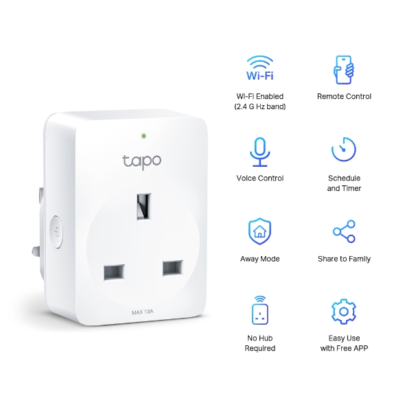 Set 2 copë priza inteligjente TP-Link Tapo P100 Wi‑Fi - Image 2