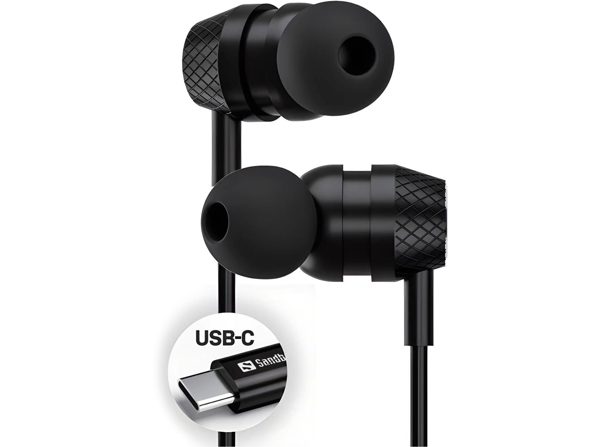 Kufje in-ear Sandberg USB-C/USB-A me mikrofon - Image 2