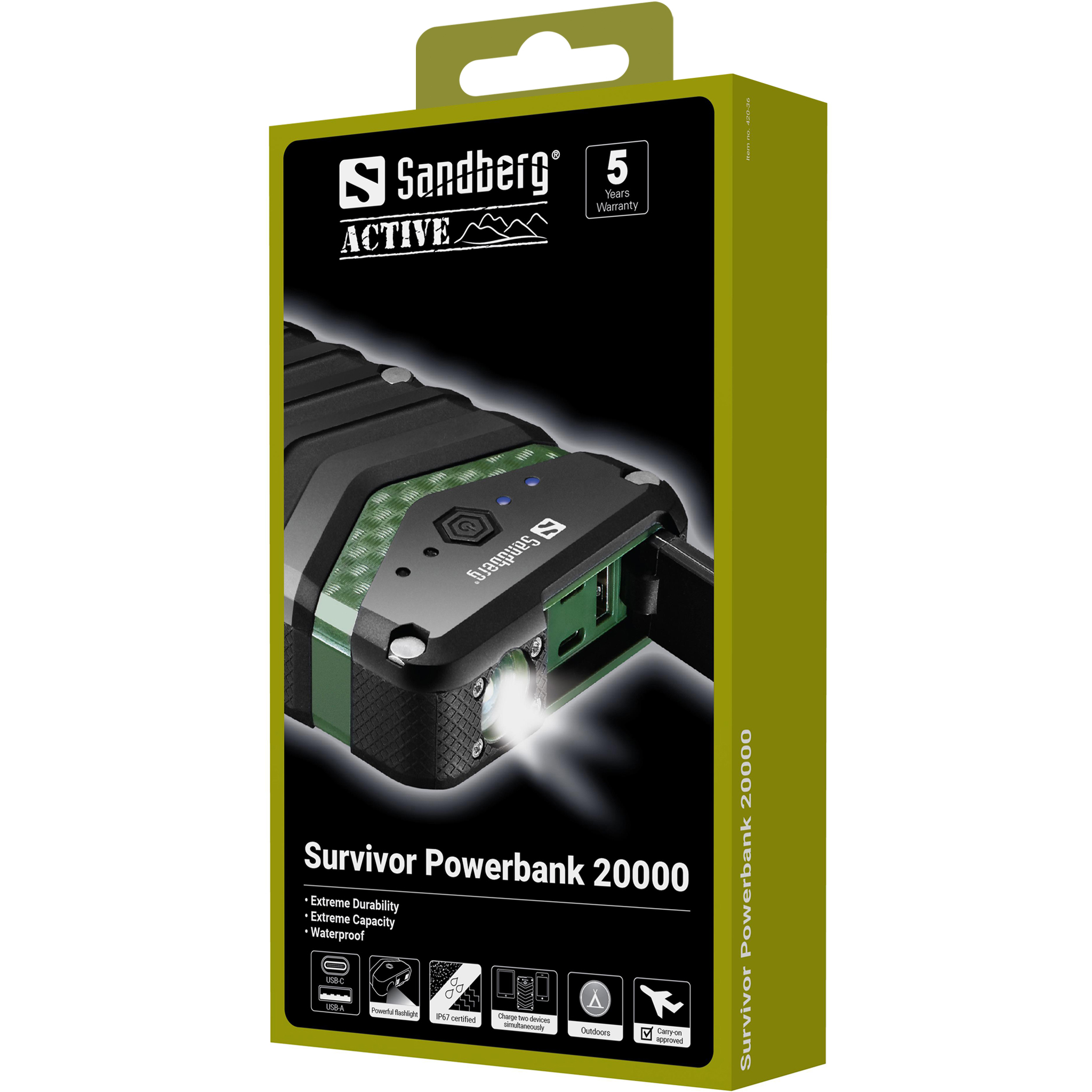 Sandberg Survivor Powerbank 20000 - Image 5