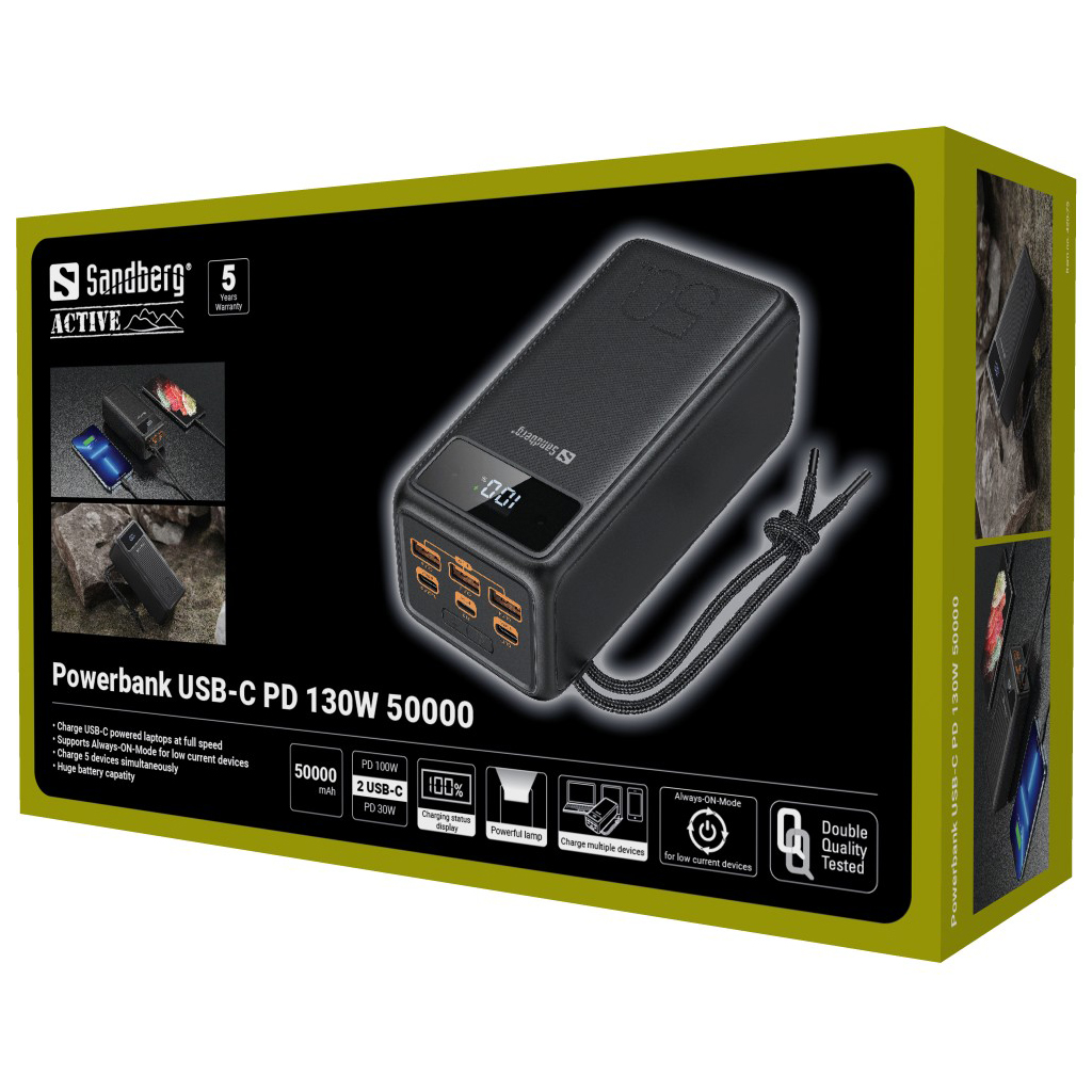 Sandberg Powerbank USB-C PD 130W 50000 - Image 5