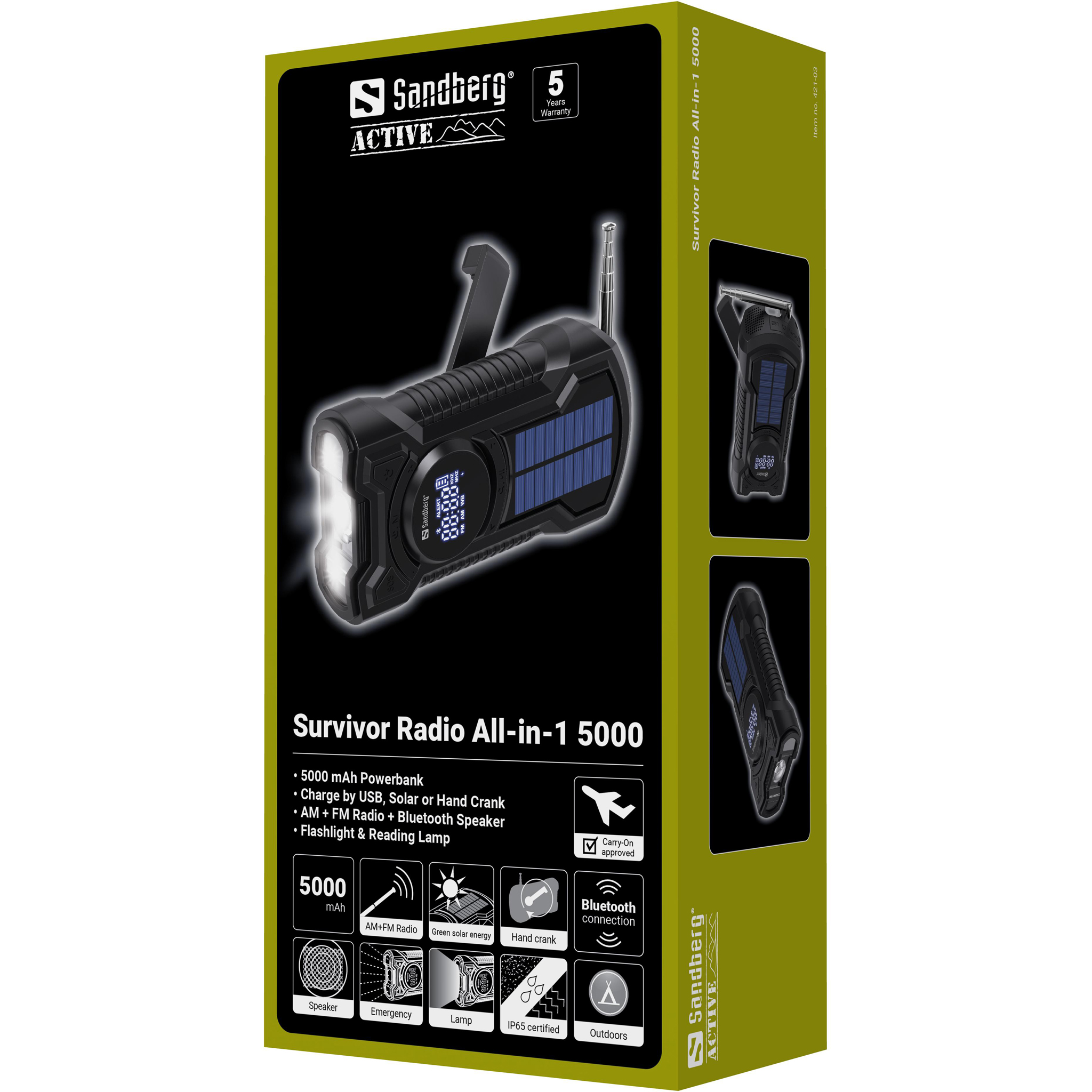 Radio emergjence Sandberg Survivor AM/FM 5000 mAh - Image 5