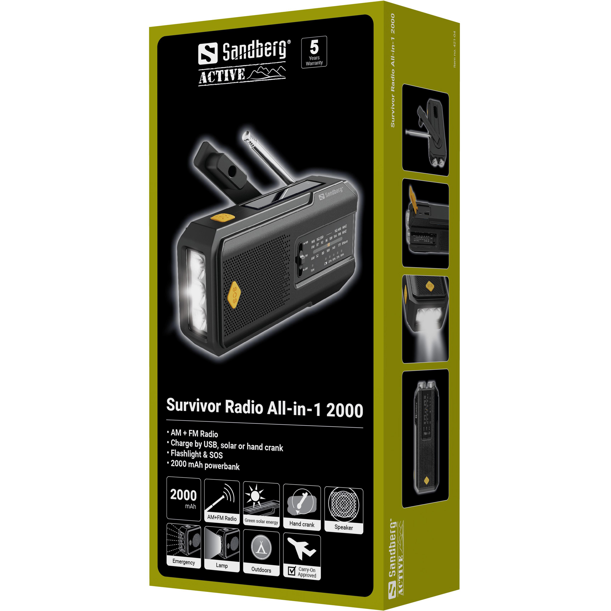 Radio emergjence Sandberg Survivor AM/FM 2000 mAh - Image 5