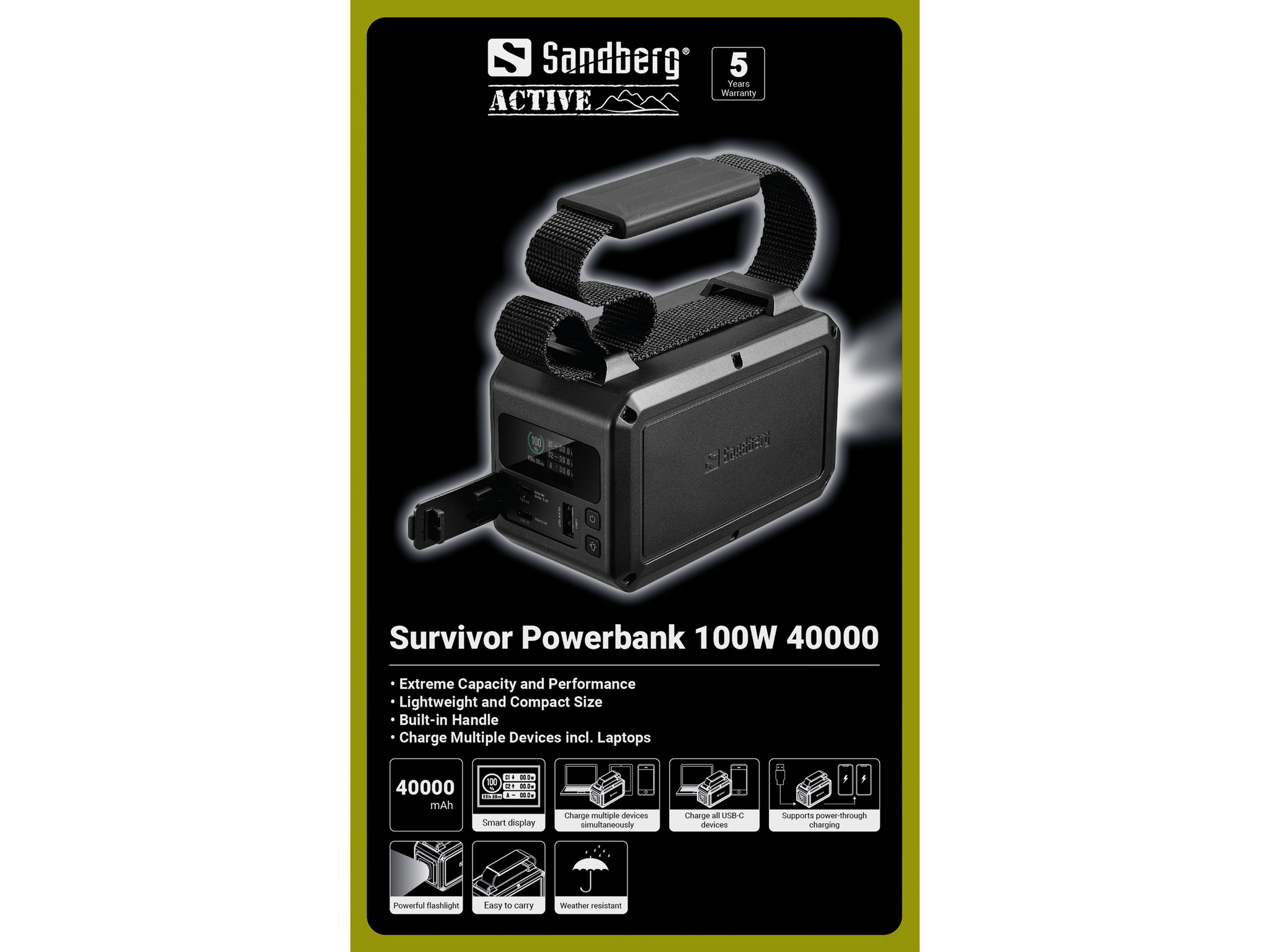 Sandberg Survivor Powerbank 100W 40000 - Image 3