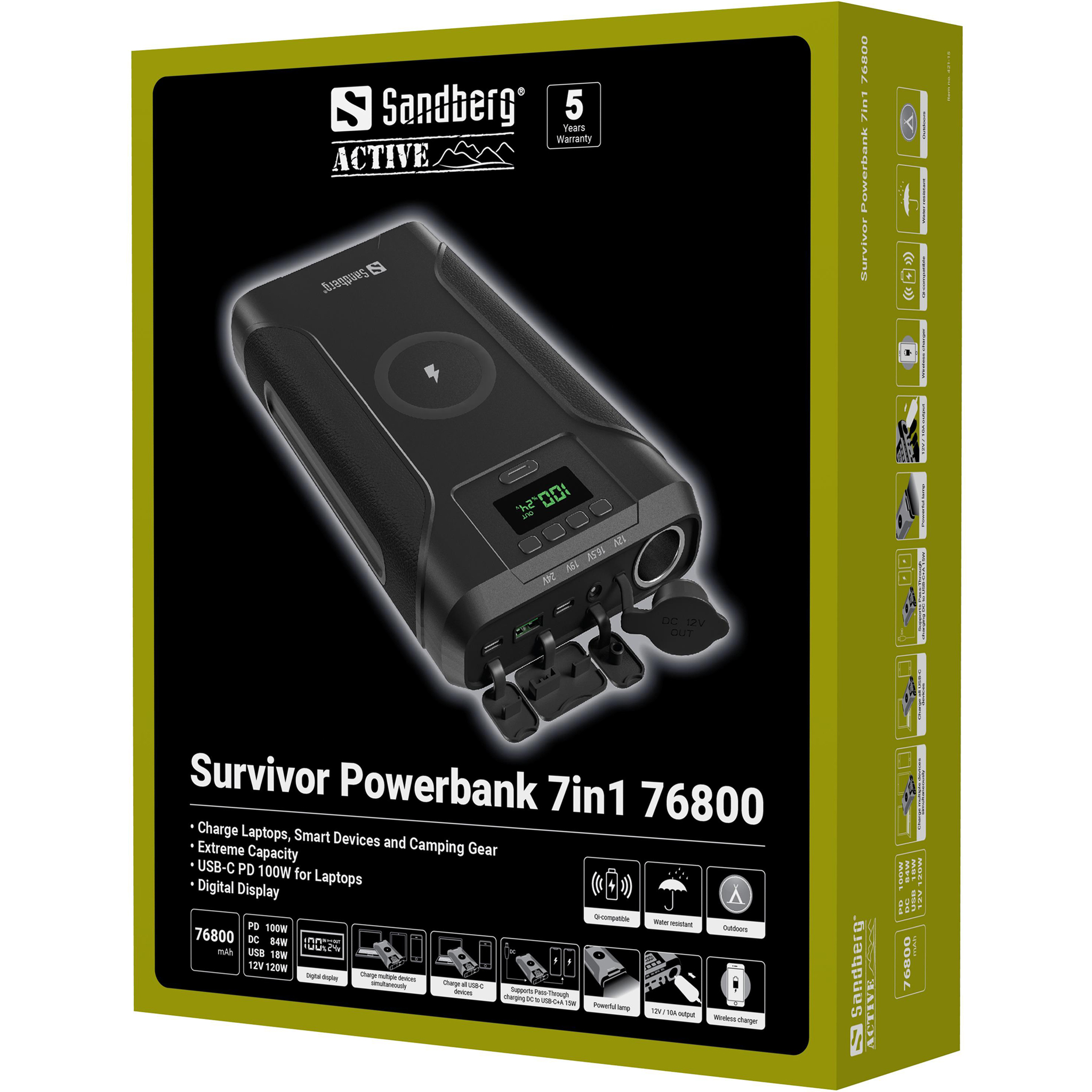 Sandberg Survivor Powerbank 7in1 76800 - Image 5