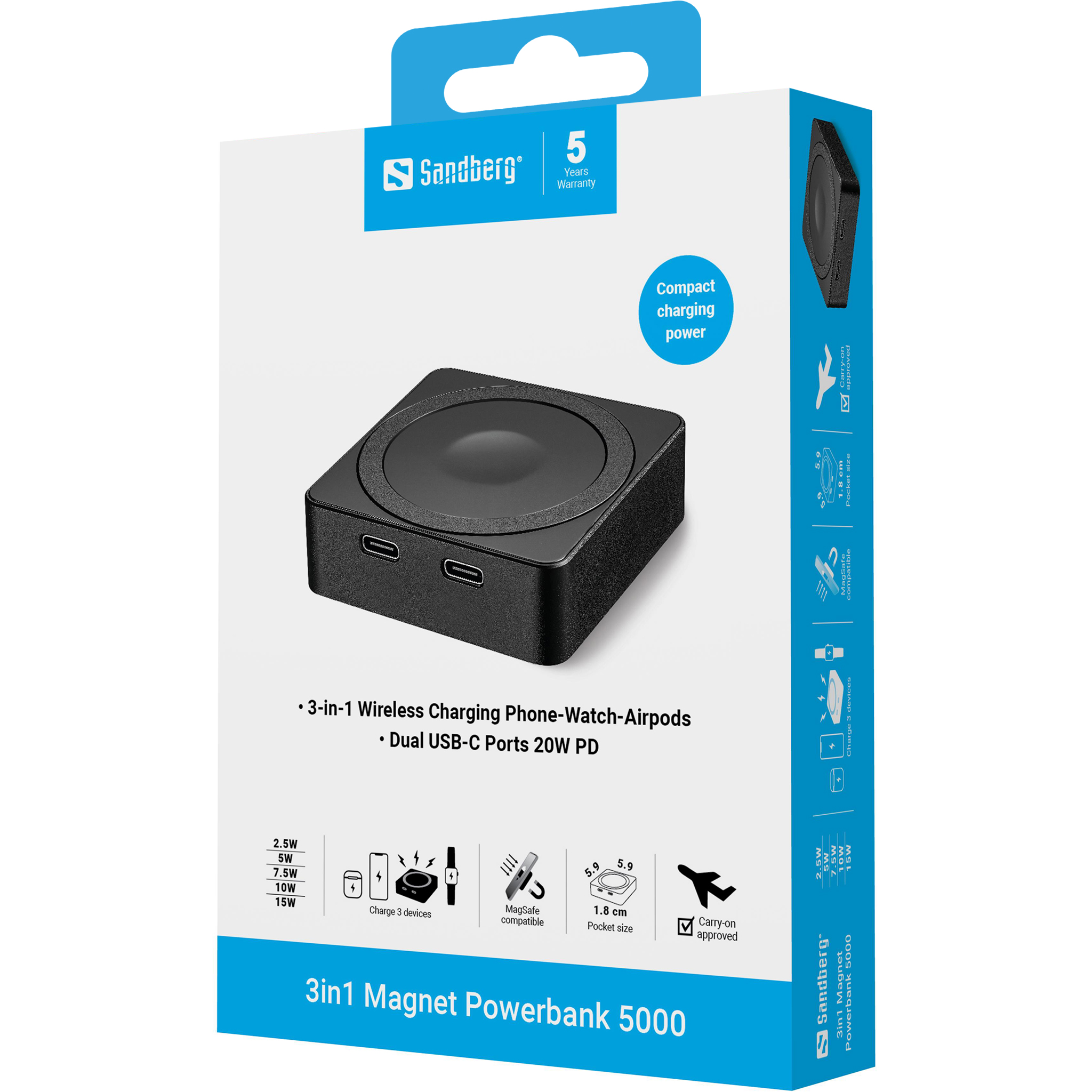 Sandberg 3in1 Magnet Powerbank 5000 - Image 5