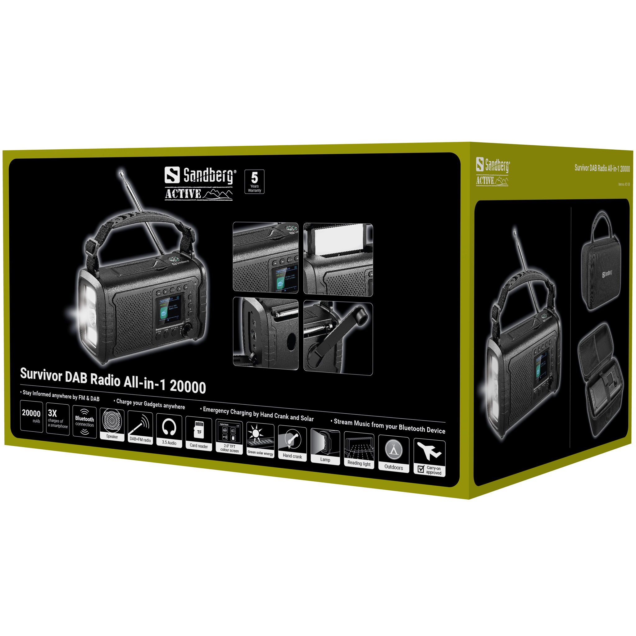 Radio emergjence Sandberg Survivor DAB+/FM 20000 mAh - Image 2