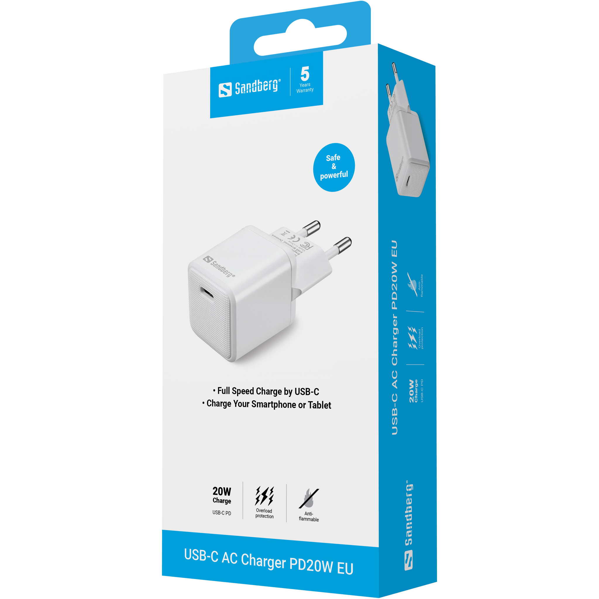 Sandberg USB-C AC Charger PD20W EU - Image 5