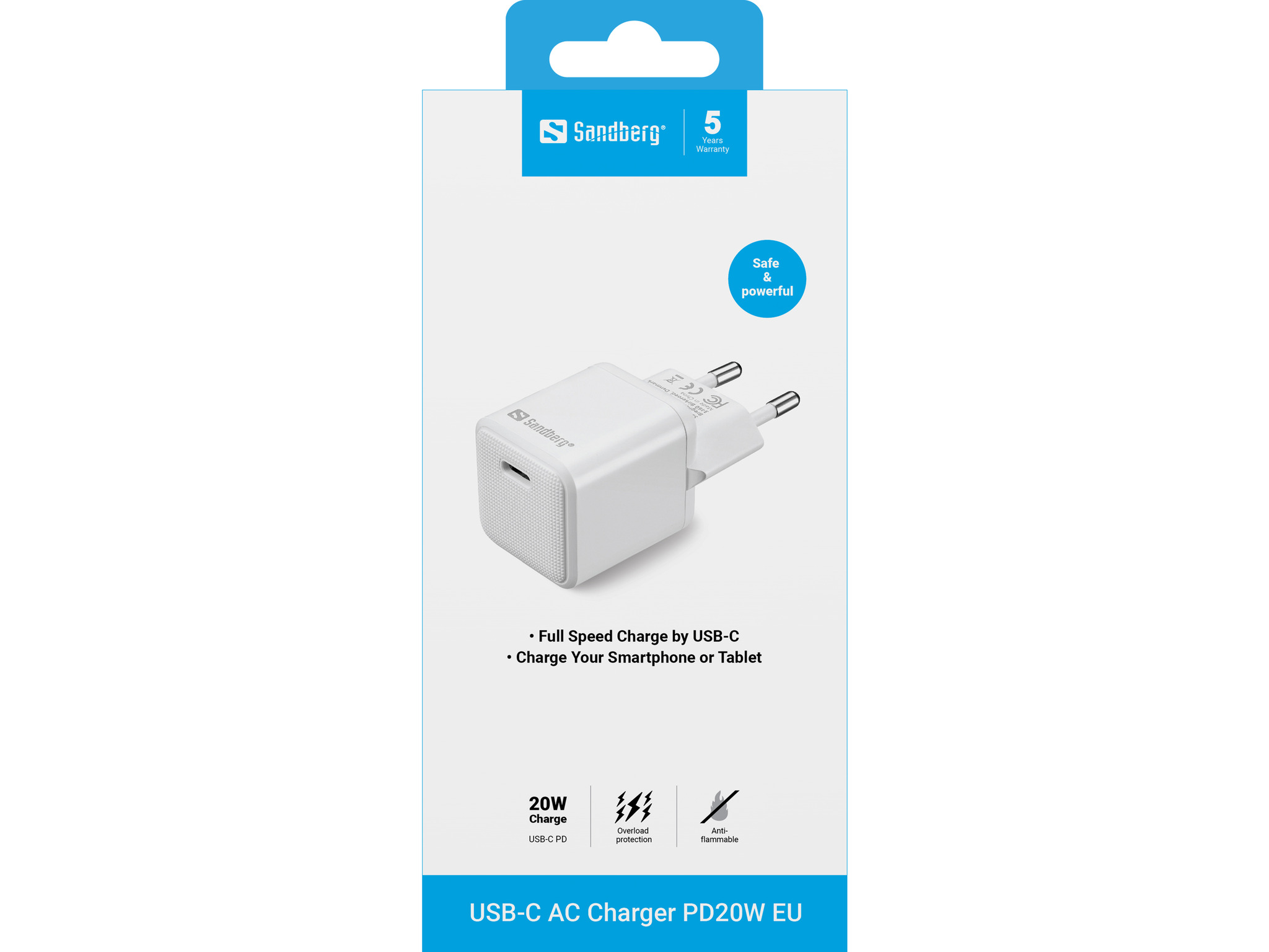 Sandberg USB-C AC Charger PD20W EU - Image 4
