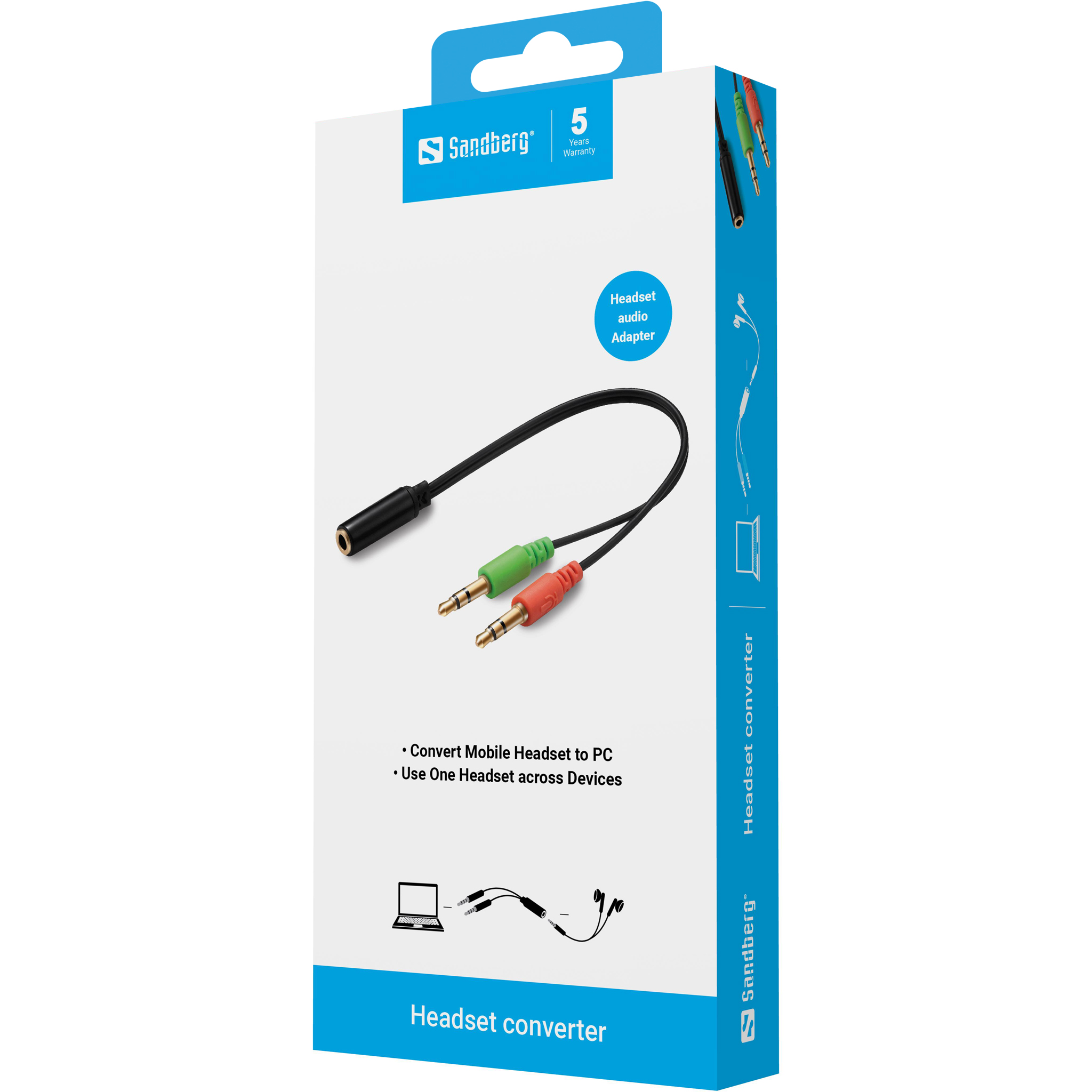 Adapter kufjesh telefoni në PC Sandberg 3.5 mm - Image 2